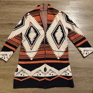 Aztec Cardigan Anthropologie Oliver O. Southwestern Boho L Pockets